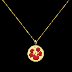 COLLIER "HIBISCUS" À PARFUMER