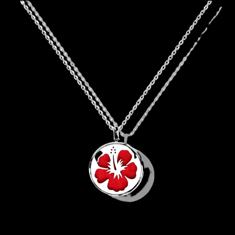 COLLIER "HIBISCUS" À PARFUMER